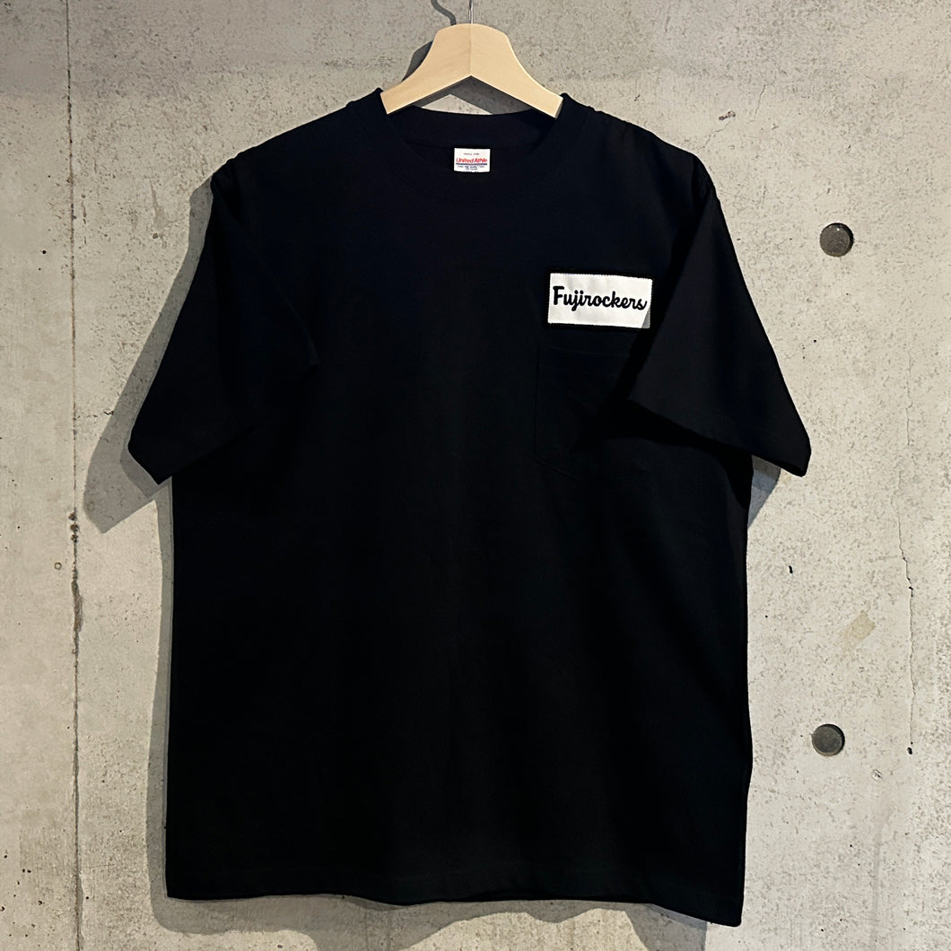 FUJIROCKERS ワッペン・ポケット T SHIRTS (BLACK)