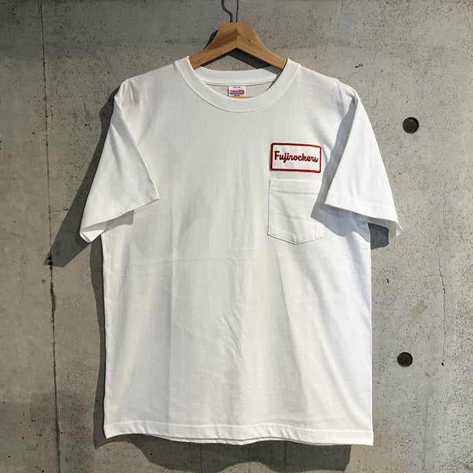 FUJIROCKERS ワッペン・ポケット T SHIRTS (WHITE)