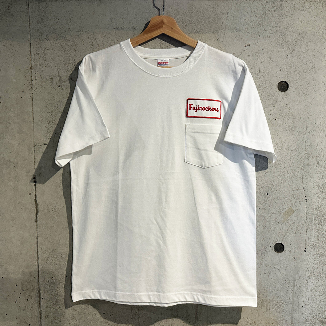 FUJIROCKERS ワッペン・ポケット T SHIRTS (WHITE)